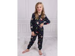 sarcia.eu DISNEY Mickey Mouse Gyermek karácsonyi pizsama, bársony, sötétkék 5-6 éves 116 cm