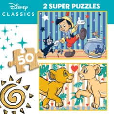 EDUCA Disney klasszikus fa puzzle 2x50 darab