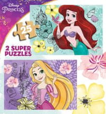 EDUCA Disney hercegnők fából készült puzzle 2x25 darab
