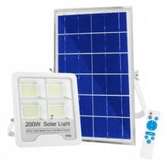 Foxter ETD200W Solar LED spotlámpa, IP66, távirányító, 200W