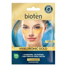 Bioten Bőrfeltöltő hidrogél maszk szemkörnyékre Hyaluronic Gold (Hydrogel Eye Patches) 5,5 g