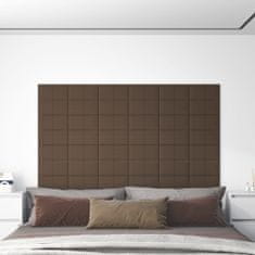 Vidaxl 12 db barna szövet fali panel 30 x 15 cm 0,54 m² 344012