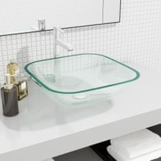 shumee átlátszó üveg mosdókagyló 42x42x14 cm