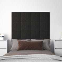 Vidaxl 12 db fekete szövet fali panel 30 x 30 cm 1,08 m² 344038