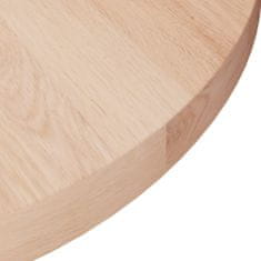 shumee kerek kezeletlen tömör tölgyfa asztallap Ø40 x 2,5 cm