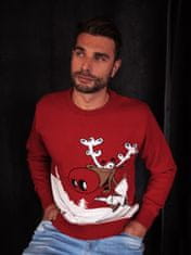 Wayfarer Karácsonyi pulóver rénszarvassal Drunk Reindeer piros S