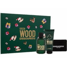 Dsquared² Green Wood - EDT 100 ml + tusfürdő 100 ml + kártyatartó tok