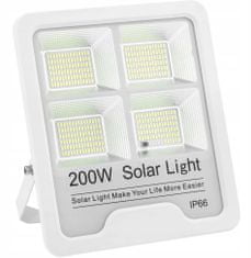 Foxter ETD200W Solar LED spotlámpa, IP66, távirányító, 200W
