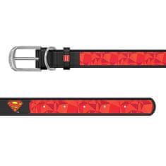 WAUDOG Superman DC COMICS bőrnyakörv fekete 26-35 cm, szélesség: 15 mm Piros