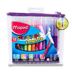 Maped Gyermek filctollak Color'Peps Long Life 12 színű, cipzáras tokkal