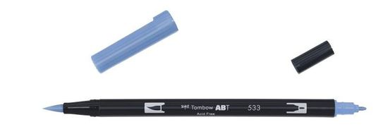 Tombow Reversible brush marker ABT - páva kék