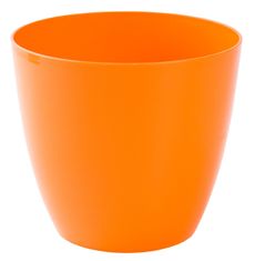 Plastkon Virágcserép fedő ELLA műanyag narancssárga fényes d18x16cm