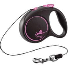 Flexi Black Design XS kötél 3 m rózsaszín 8 kg