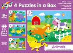 Galt 4 puzzle egy dobozban - Állatok