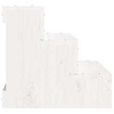 shumee tömör fenyőfa kisállat lépcső fehér 40 x 37,5 x 35 cm