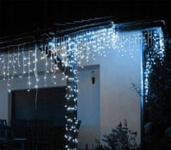 Malatec Újévi fényfüggöny 300 LED hideg fehér 12m - 8 funkciós