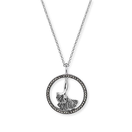 Engelsrufer Gyönyörű ezüst nyaklánc markazit ásvánnyal ERN-GINKGO-MA (lánc, medál)