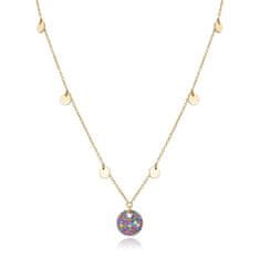 Viceroy Játékos aranyozott nyaklánc színes kristályokkal Elegant 13071C100-39