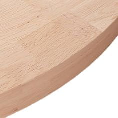Greatstore kerek kezeletlen tömör tölgyfa asztallap Ø70 x 4 cm