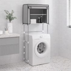 shumee 2 szintes szürke mosógép feletti tárolóállvány 71x29,5x170,5 cm