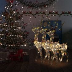shumee 3 db színes akril karácsonyi rénszarvas dekoráció 120 cm