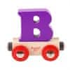 Wagon fából készült vonatsín - B betű - B betű