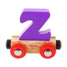 Bigjigs Rail Wagon fából készült vonatsín - Z betű - Z betű