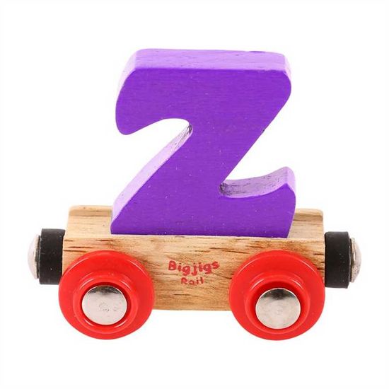 Bigjigs Rail Wagon fából készült vonatsín - Z betű - Z betű