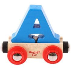Bigjigs Toys Bigjigs Rail Wagon fából készült vonatsín - A betűs vonatpálya