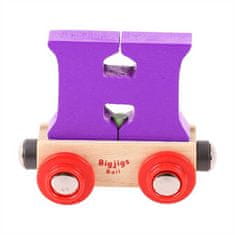 Bigjigs Toys Bigjigs Rail Wagon fából készült vonatsín - H betűs H