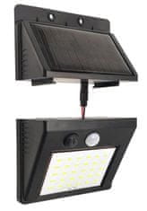 aptel 30 LED SMD napelemes fali lámpa PIR mozgásérzékelővel, két részes