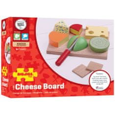 Bigjigs Toys fa élelmiszer sajtkészlet táblán