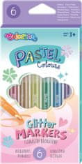 Colorino Pasztell - filctollak csillámmal 6 színben