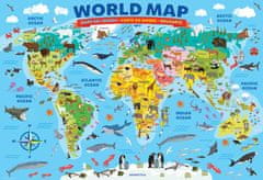 EuroGraphics Puzzle illusztrált világtérkép 100 darab