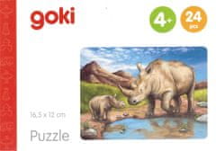 Goki Fa puzzle Afrikai állatok: orrszarvúak 24 db