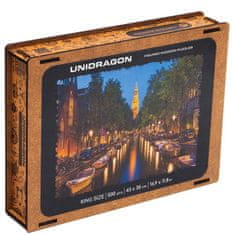 Unidragon fa puzzle - Evening Amsterdam méret L