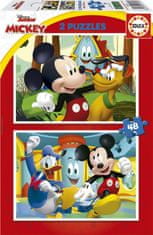 EDUCA Puzzle Mickey egér: Vidámpark 2x48 darab