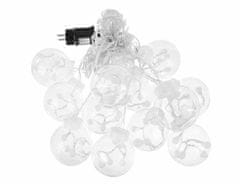 Malatec Szilveszteri fényfüggöny 108 LED hideg fehér 2,6m golyó 8 funkciós