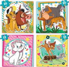 EDUCA Disney állatok puzzle 4in1 (12,16,20,25 darab)