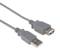 PremiumCord USB 2.0 hosszabbító kábel, A-A, 1m