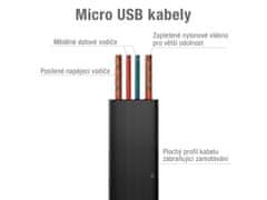 Avacom MIC-120K USB - Mikro USB kábel, 120cm, fekete
