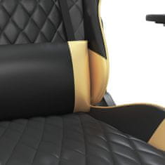 Vidaxl fekete és aranyszínű műbőr masszírozó játékszék lábtartóval 345524