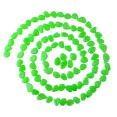 Northix 100x világító dekorációs kövek - zöld 