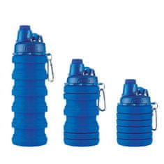 Northix Összecsukható vizes palack szilikon színben - kék 