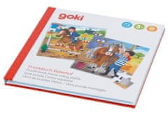 Goki Mágneses puzzle könyv Lovas istálló 2x20 darab