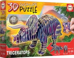 EDUCA 3D puzzle Triceratops 67 darab