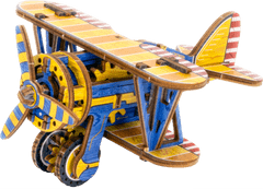 Wooden city 3D Puzzle Kétfedelű repülőgép limitált kiadás 65 db