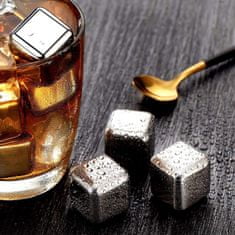 Northix Whisky kövek rozsdamentes acélból - ezüst 