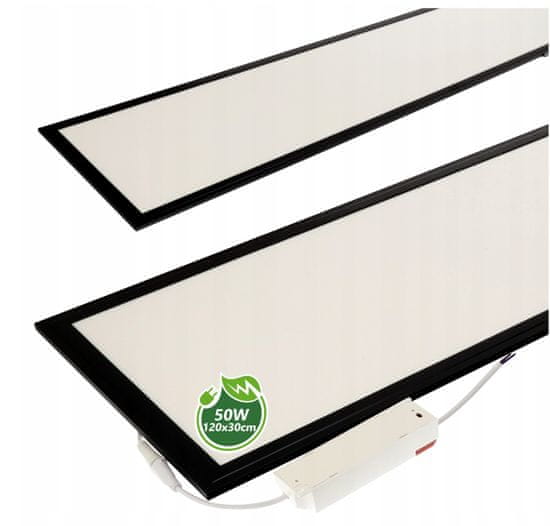 Berge LED panel felületi - 30x120 - 50W - fekete - semleges fehér