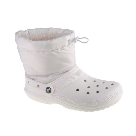 Crocs Hosszú szárú fehér Classic Lined Neo Puff Boot